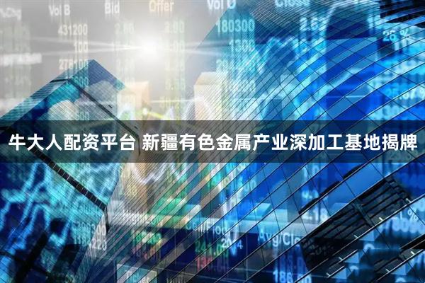 牛大人配资平台 新疆有色金属产业深加工基地揭牌